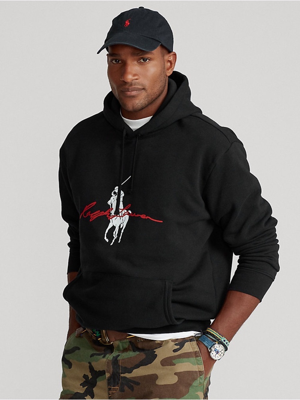 Ralph Lauren Polo Big Pony Logo Fleece Hoodie Size XXL EUC